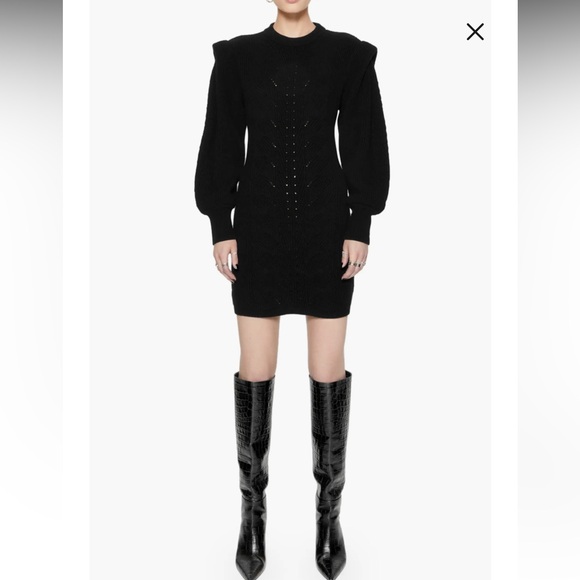 Rebecca Minkoff Black Long Sleeve Dress - Picture 1 of 12